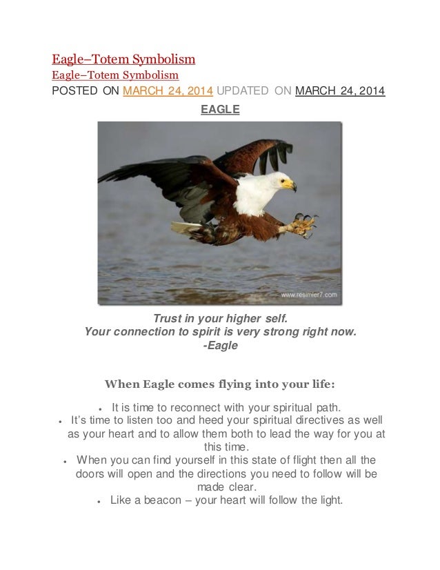 Eagle Totem Symbolism Acquired From Wwwgooglecom
