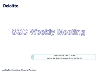 SQC Weekly Meeting 