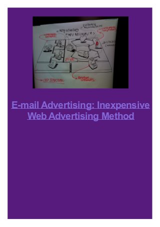 E-mail Advertising: Inexpensive
Web Advertising Method

 