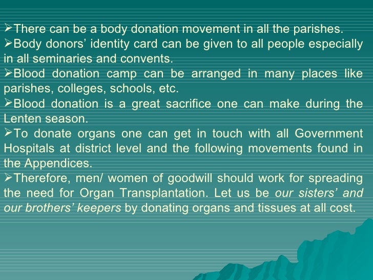 why organ donation should be mandatory essay Should organ donation be mandatory updated on december 4, 2012 jasmine more public awareness and opinion play an important role in increasing organ donation. why organ donation should be mandatory essay Should organ donation be mandatory updated on december 4, 2012 jasmine more public awareness and opinion play an important role in increasing organ donation.
