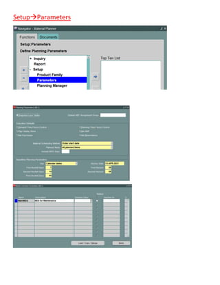 Parameters

Setup
 