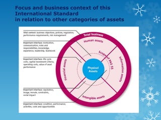 Focus and business context of this
International Standard
in relation to other categories of assets
 