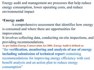Energy Audit & Management - Energy Scenario and Management , Energy ...