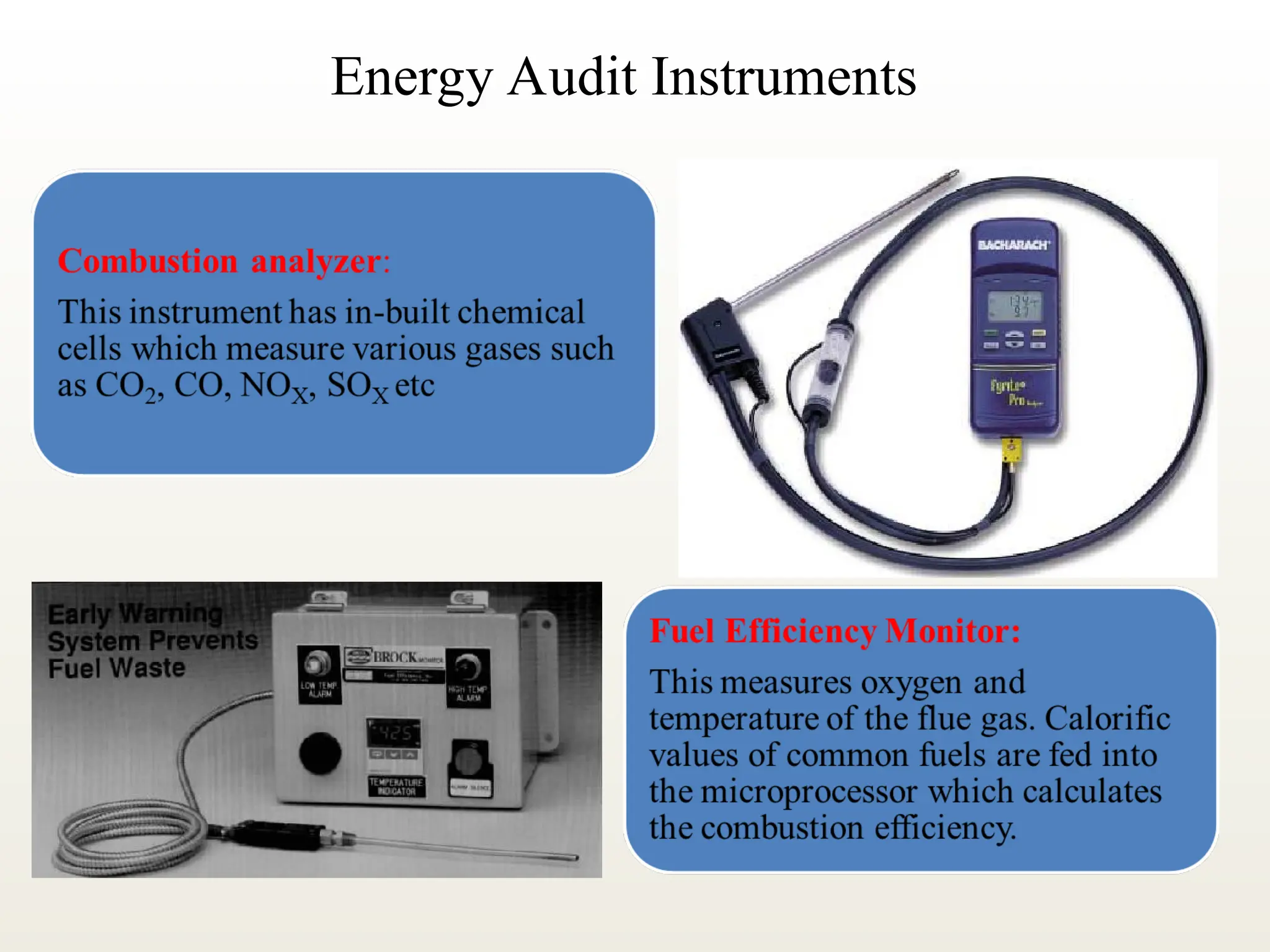 Energy Audit Instruments
 