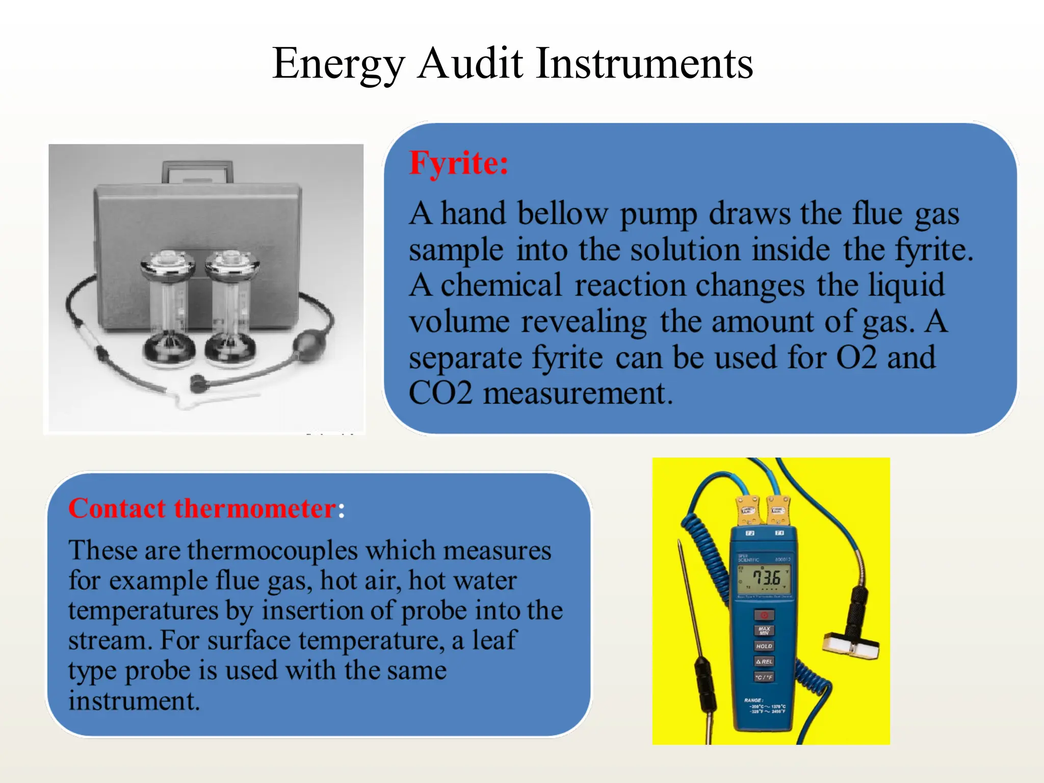 Energy Audit Instruments
 