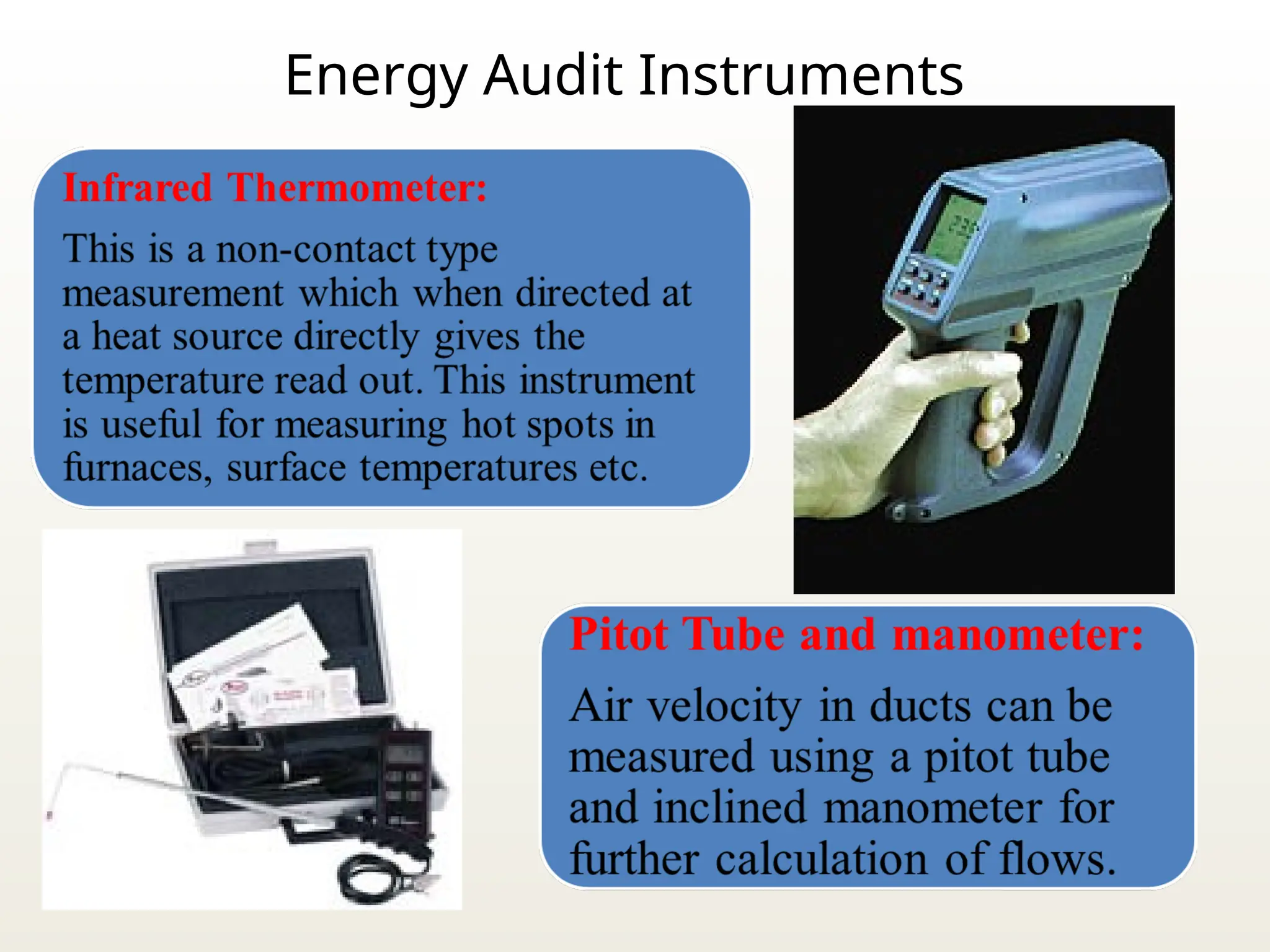 Energy Audit Instruments
 