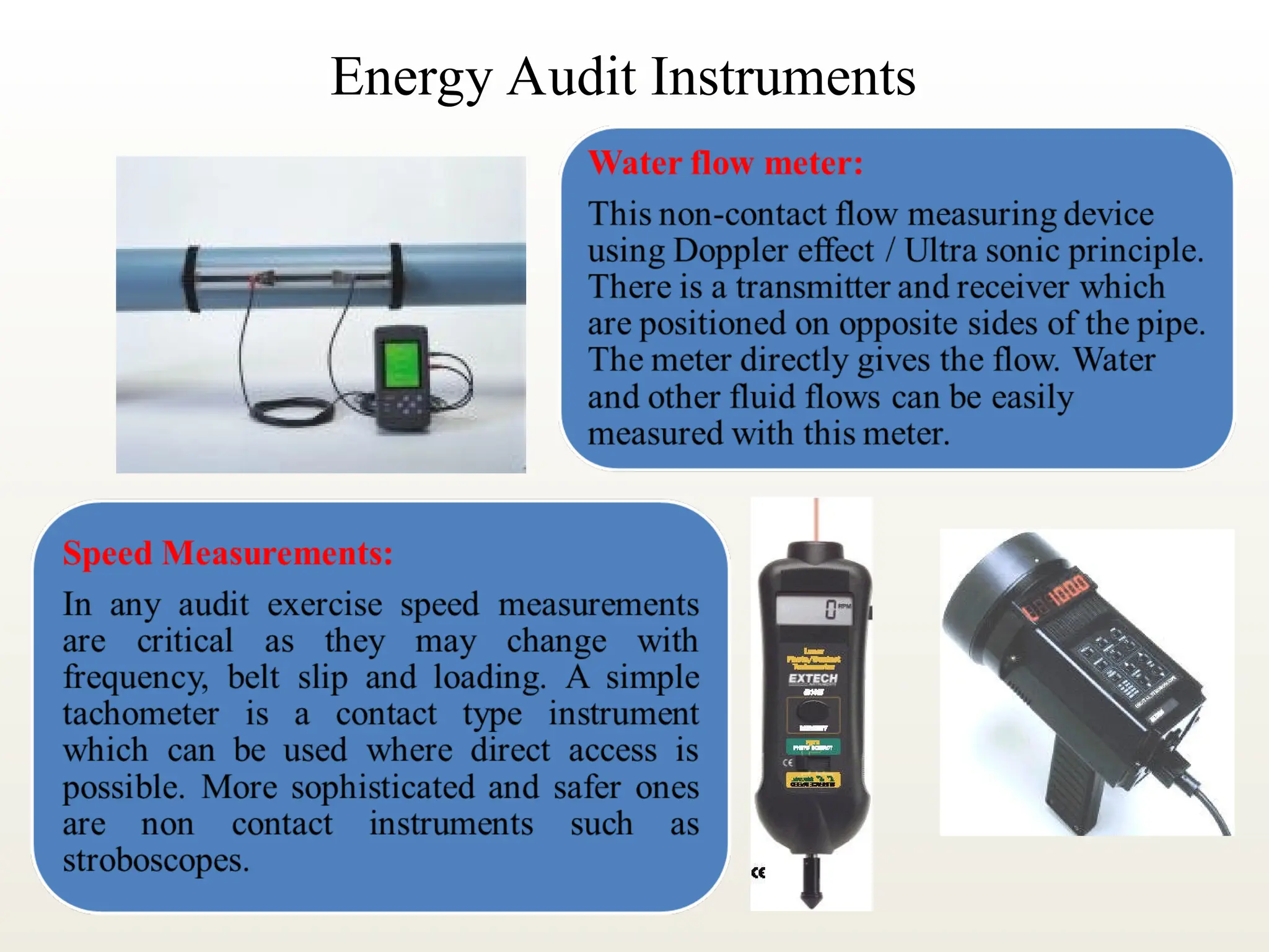 Energy Audit Instruments
 