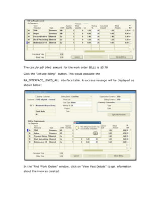 Eam Work Order Billing | DOCX