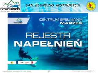 Copyright IAND Inc. dba IANTD 1985 - 2016 Prezentacja kursu wersja: 16.5.7
16
 