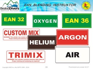 Copyright IAND Inc. dba IANTD 1985 - 2016 Prezentacja kursu wersja: 16.5.7
20
 