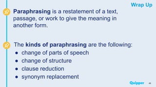 EAP 11_12_Unit 4_Lesson 1_What Is Paraphrasing_.pptx