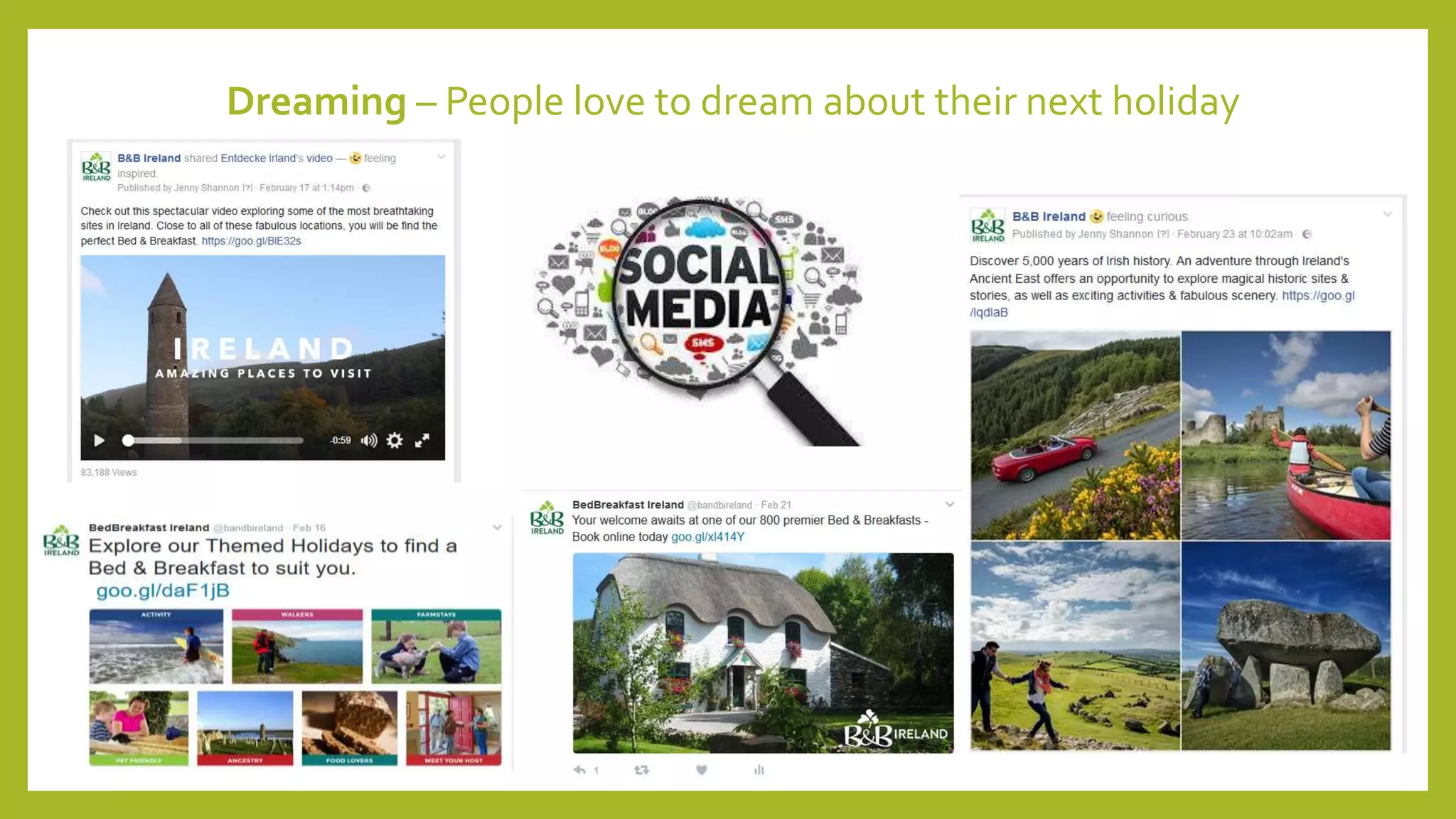 Dreaming – People love to dream about their next holiday