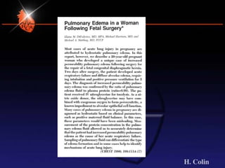 Comprehensive Management of Acute Pulmonary Edema in Critical Obstetric ...