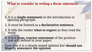 Concise Statement Examples English academic for professional purposes-Lesson-4-Thesis-Statement ...