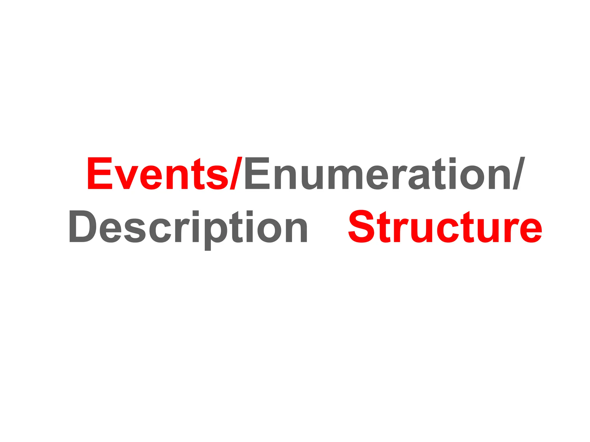 Events/Enumeration/
Description Structure
 