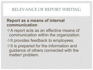 English for Academic and Professional Purposes- Parts of Reports | PPTX