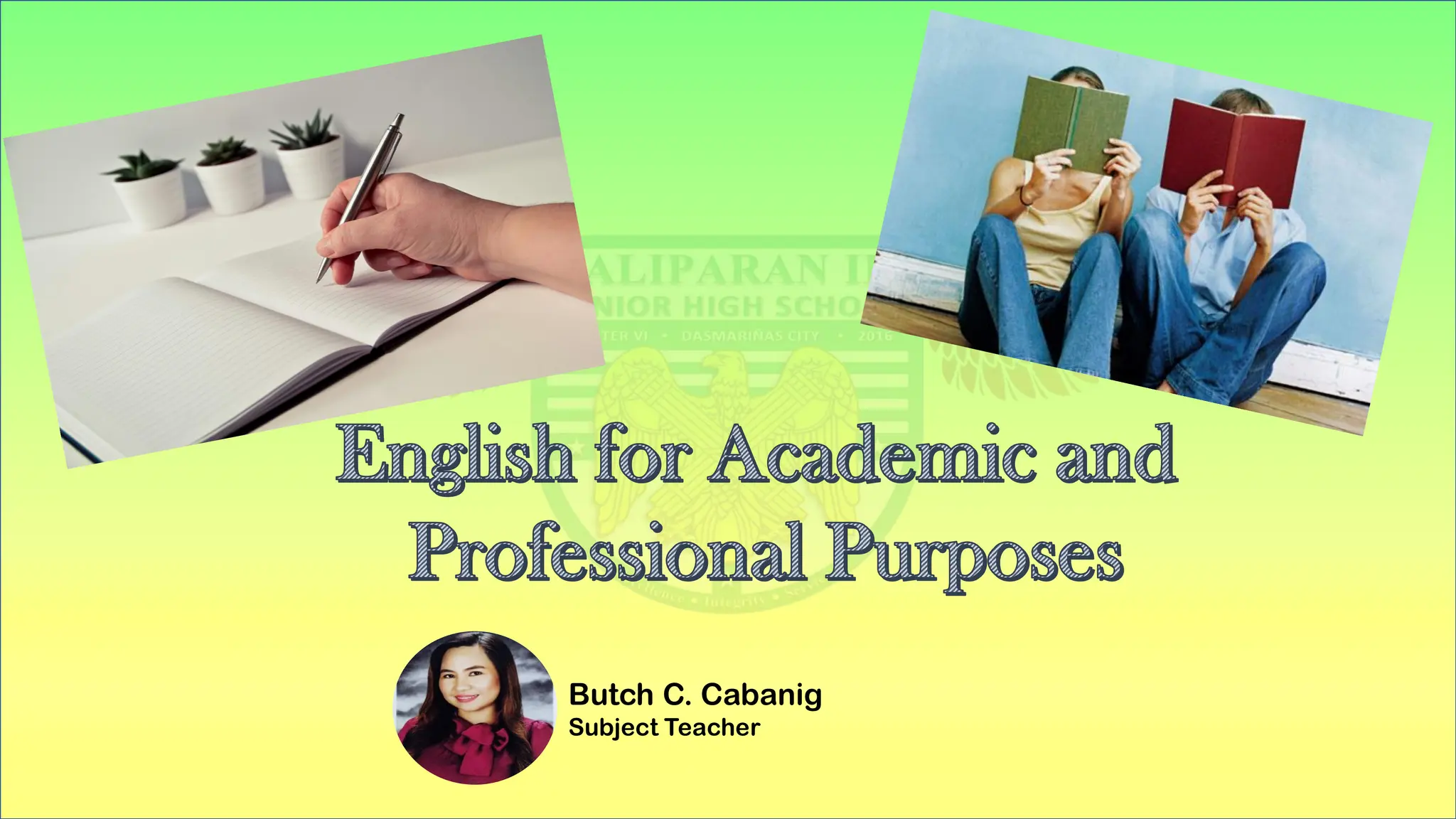 Butch C. Cabanig
Subject Teacher
 