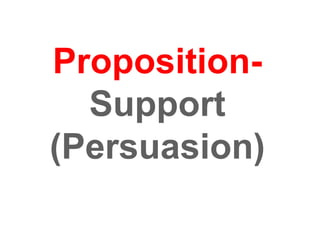 Proposition-
Support
(Persuasion)
 