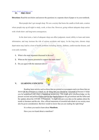 English for academic and professional purposes APP Q2 Module 1 | PDF