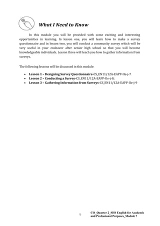 EAPP Q 2 – Module 7 Designing, Conducting and Gathering Information ...