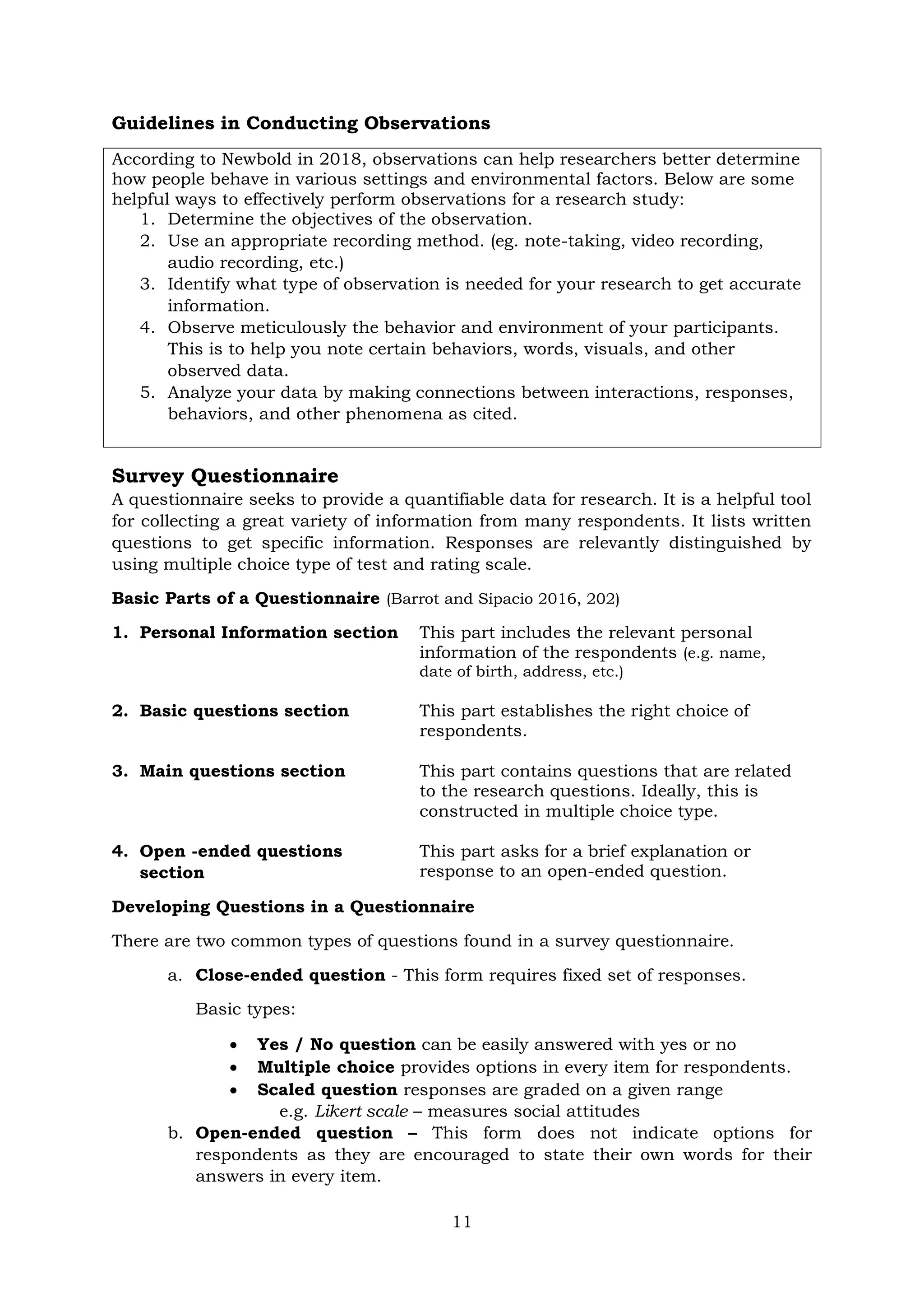 Eapp Quarter2 Module4 Data Collection Methods Tools For Research Pdf