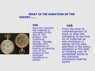 EAR and CAR Insurance in Construction | PPT