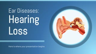 Ear Diseases:
Hearing
Loss
Here is where your presentation begins
 