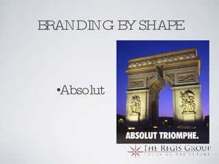 BRANDING BY SHAPE Absolut 