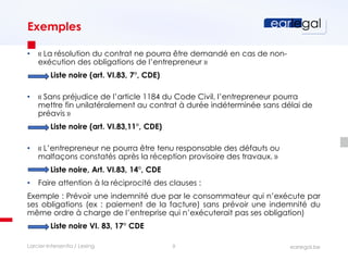earlegal #13 - Contrats de construction attention aux clauses abusives ...