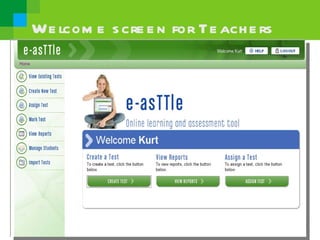 We lcom e s cre e n for Te ach e rs
 