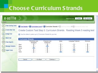 C hoos e C urriculum S trands
 