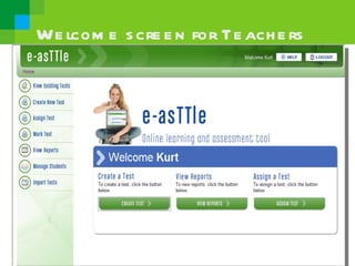 We lcom e s cre e n for Te ach e rs
 