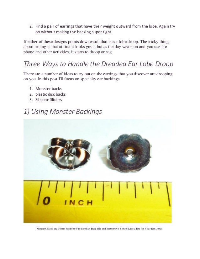 Ear lobe droop; are your earrings pointing toward the pavement