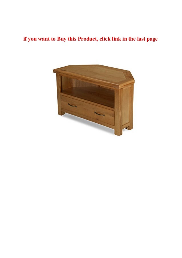 Earlsbury Solid Chunky Wood Rustic Oak Corner Tv Lcd Plasma Cabinet S
