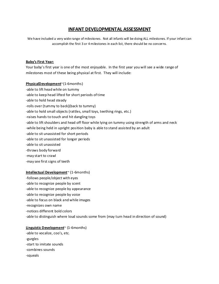 Early Childhood Development & Assessment