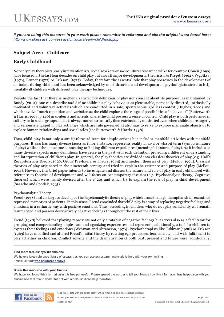 childhood reflection essay