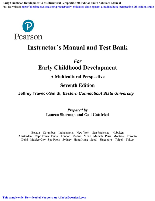 Early Childhood Development A Multicultural Perspective 7th Edition ...