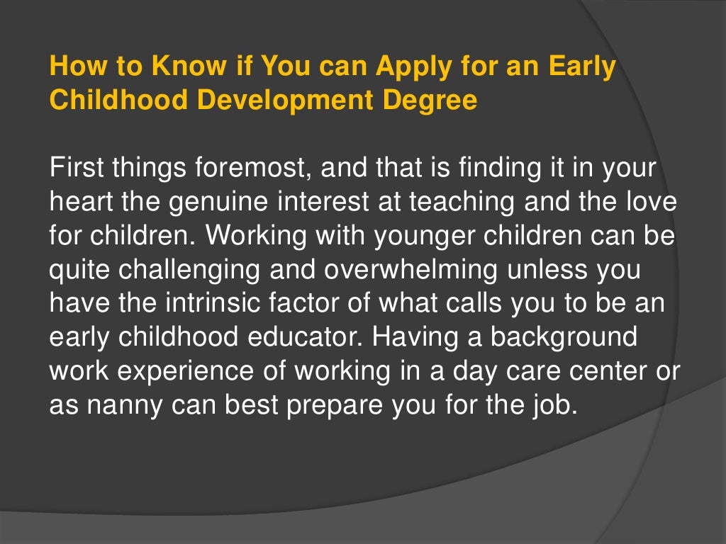 How to Earn an Early Childhood Development Degree