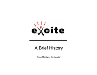 A Brief History
 Ryan McIntyre, Co-founder