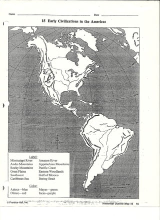 Early americas map
