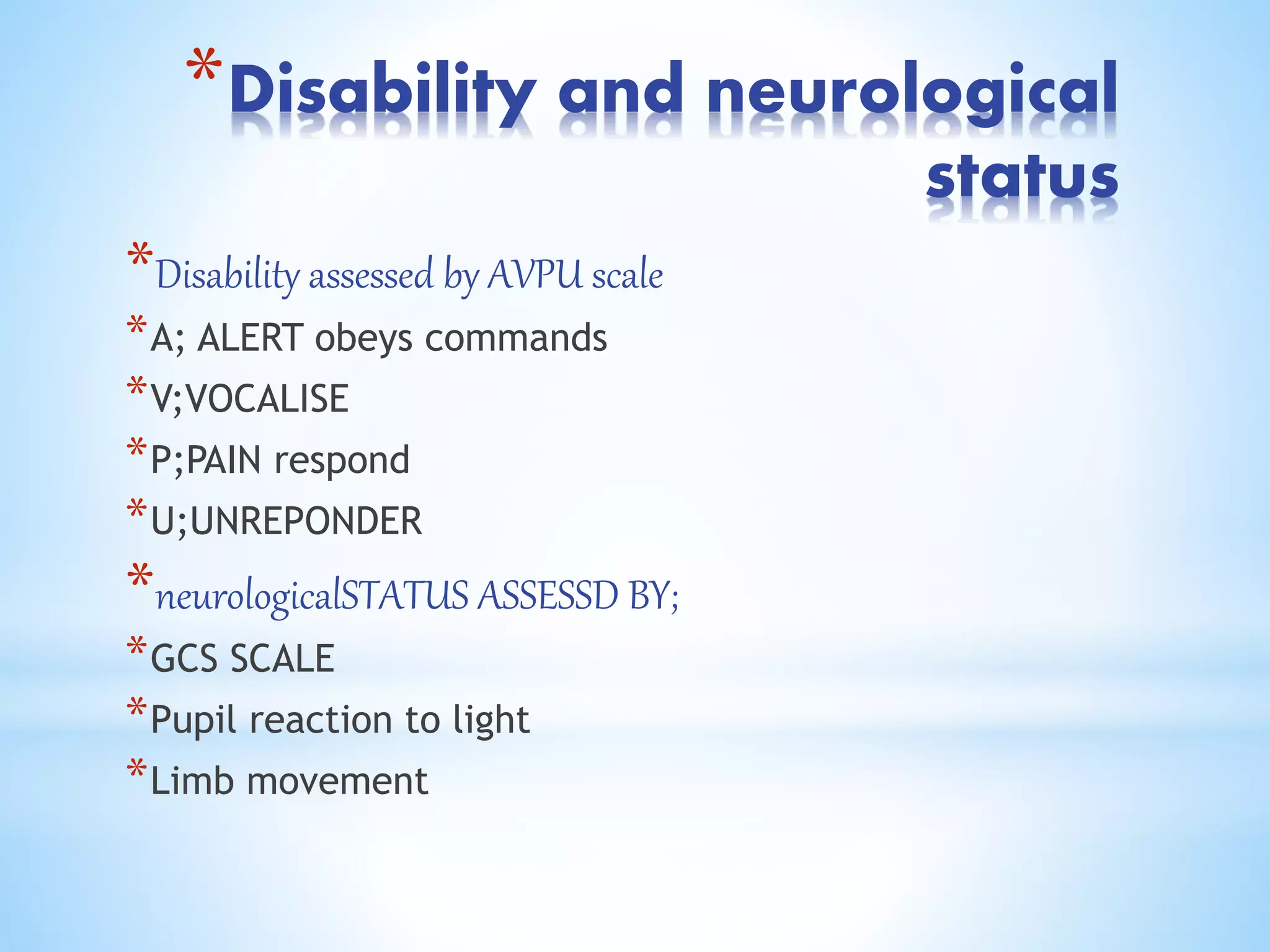 Early assessment and management of major trauma | PPTX