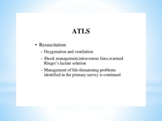 Early assessment and management of major trauma | PPTX