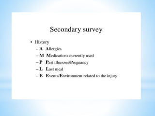 Early assessment and management of major trauma | PPTX
