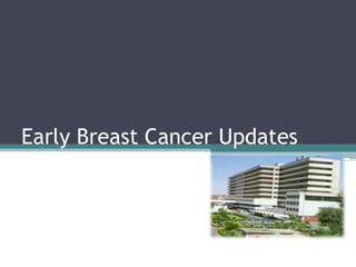 Early Breast Cancer Updates
 
