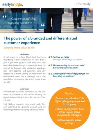 EarlyBridge case abn amro the power of a branded experience