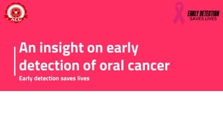 Early cancer detection ( oral cancer ) | PDF