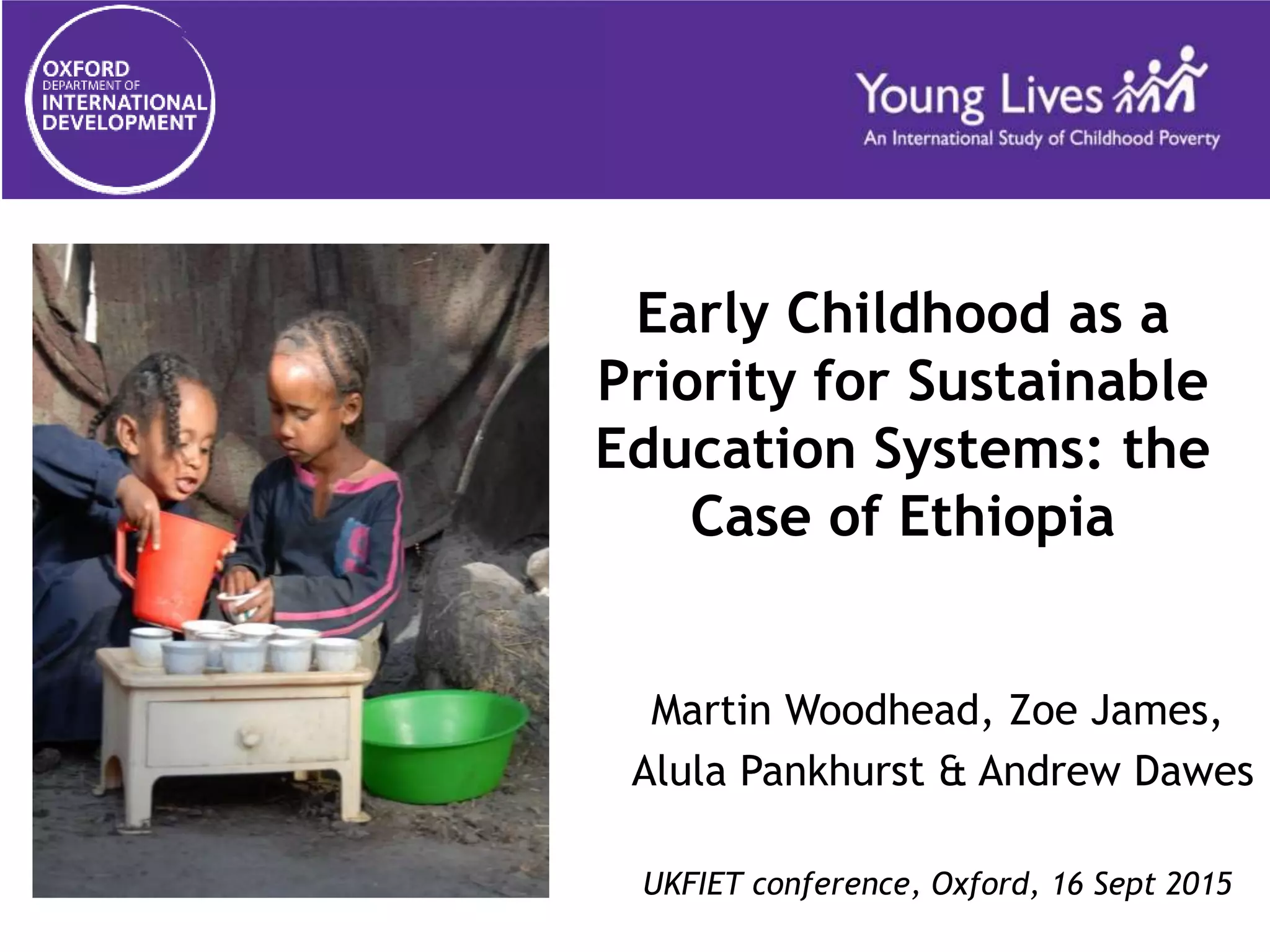 Early childhood as a priority for sustainable education systems in ...