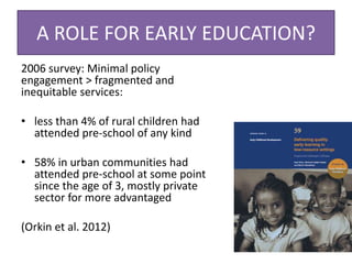 Early childhood as a priority for sustainable education systems in ...