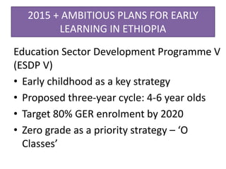 Early childhood as a priority for sustainable education systems in ...