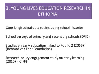 Early childhood as a priority for sustainable education systems in ...